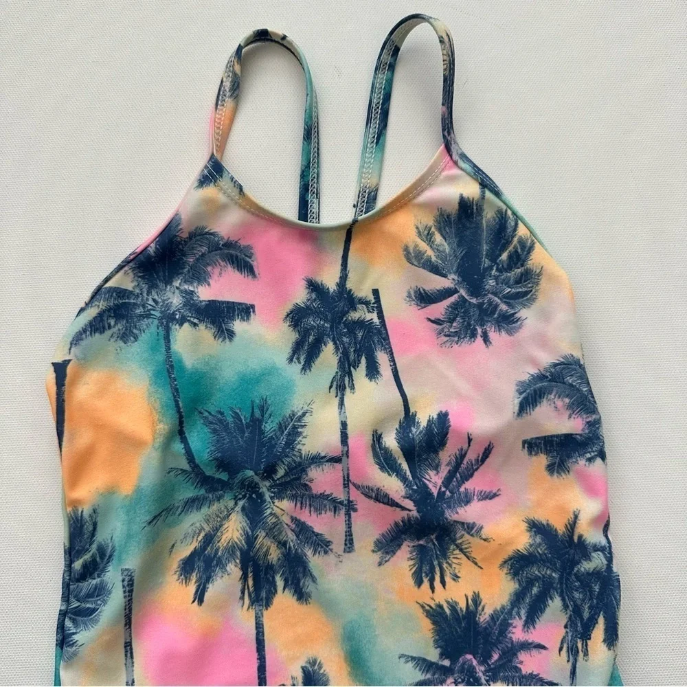 Old Navy Toddler Girl Palm Print One Piece Swimsuit Size 3T